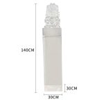 Transparent gold foil lion landing ornament Pixiu tie horse stake pillar Hotel sales office Villa wealth attraction Town house sculpture