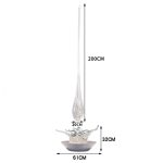 Transparent resin water droplet spray sculpture hotel large floor decoration villa living room entrance decoration art hanging decoration