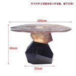 Transparent resin glacier bar counter table custom hotel living room home tea table high-end luminous island design