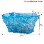 Transparent resin luminous crystal island, light luxury home dining table, ice cubes, stones, high-end feeling, hotel reception bar, front desk
