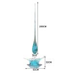 Transparent resin water droplet spray sculpture hotel large floor decoration villa living room entrance decoration art hanging decoration