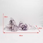 Transparent resin rockery sculpture imitating glass handicrafts, hotel lobby landscape, large mountain shaped ornaments, floor installation