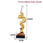 Creative model room, transparent resin sculpture, living room, desktop home, entrance niche, vertical high ornament, abstract decoration