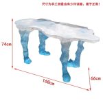 Transparent resin glacier bar counter table custom hotel living room home tea table high-end luminous island design