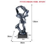Modern abstract large transparent resin sculpture the Taihu Lake stone decoration hotel sales office sample room soft decoration handicraft