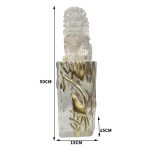 Transparent gold foil lion landing ornament Pixiu tie horse stake pillar Hotel sales office Villa wealth attraction Town house sculpture