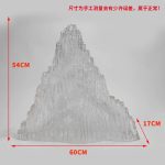 Modern Creative Transparent Resin Rockery Sculpture Hotel Lobby Sales Office Landscape Ornaments Ice and Snow Mountain Floor Decoration