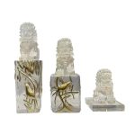 Transparent gold foil lion landing ornament Pixiu tie horse stake pillar Hotel sales office Villa wealth attraction Town house sculpture