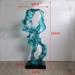 Modern abstract large transparent resin sculpture the Taihu Lake stone decoration hotel sales office sample room soft decoration handicraft