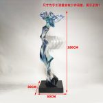 Abstract Transparent Resin Art Ornament Hotel Sales Office Clubhouse Floor Sculpture Home Living Room Entrance Decoration