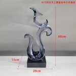 Modern Creative Abstract Ornaments Hotel Sales Office Villa Living Room Transparent Resin Sculpture Entrance Art Decoration
