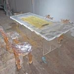Transparent resin glacier bar counter table custom hotel living room home tea table high-end luminous island design