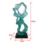 Modern abstract large transparent resin sculpture the Taihu Lake stone decoration hotel sales office sample room soft decoration handicraft