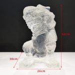 Transparent gold foil lion landing ornament Pixiu tie horse stake pillar Hotel sales office Villa wealth attraction Town house sculpture