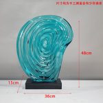 Modern Creative Abstract Ornaments Hotel Sales Office Villa Living Room Transparent Resin Sculpture Entrance Art Decoration