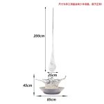 Transparent resin water droplet spray sculpture hotel large floor decoration villa living room entrance decoration art hanging decoration