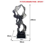 Modern abstract large transparent resin sculpture the Taihu Lake stone decoration hotel sales office sample room soft decoration handicraft