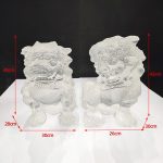 Transparent gold foil lion landing ornament Pixiu tie horse stake pillar Hotel sales office Villa wealth attraction Town house sculpture