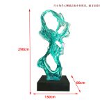 Modern abstract large transparent resin sculpture the Taihu Lake stone decoration hotel sales office sample room soft decoration handicraft