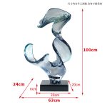 Abstract Transparent Resin Art Ornament Hotel Sales Office Clubhouse Floor Sculpture Home Living Room Entrance Decoration