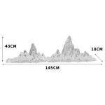 Transparent resin rockery sculpture imitating glass handicrafts, hotel lobby landscape, large mountain shaped ornaments, floor installation