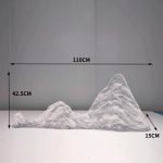 Modern Creative Transparent Resin Rockery Sculpture Hotel Lobby Sales Office Landscape Ornaments Ice and Snow Mountain Floor Decoration