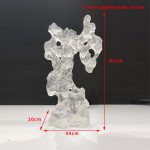 Modern abstract large transparent resin sculpture the Taihu Lake stone decoration hotel sales office sample room soft decoration handicraft