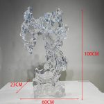 Modern abstract large transparent resin sculpture the Taihu Lake stone decoration hotel sales office sample room soft decoration handicraft