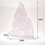Modern Creative Transparent Resin Rockery Sculpture Hotel Lobby Sales Office Landscape Ornaments Ice and Snow Mountain Floor Decoration