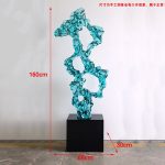 Modern abstract large transparent resin sculpture the Taihu Lake stone decoration hotel sales office sample room soft decoration handicraft