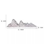 Modern Creative Transparent Resin Rockery Sculpture Hotel Lobby Sales Office Landscape Ornaments Ice and Snow Mountain Floor Decoration