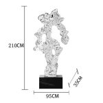 Modern abstract large transparent resin sculpture the Taihu Lake stone decoration hotel sales office sample room soft decoration handicraft