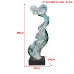 Abstract Transparent Resin Art Ornament Hotel Sales Office Clubhouse Floor Sculpture Home Living Room Entrance Decoration