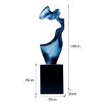 Abstract Transparent Resin Art Ornament Hotel Sales Office Clubhouse Floor Sculpture Home Living Room Entrance Decoration