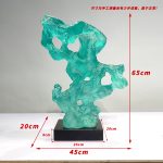 Modern abstract large transparent resin sculpture the Taihu Lake stone decoration hotel sales office sample room soft decoration handicraft