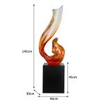 Abstract Transparent Resin Art Ornament Hotel Sales Office Clubhouse Floor Sculpture Home Living Room Entrance Decoration