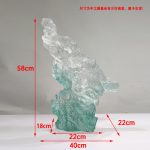 Modern abstract large transparent resin sculpture the Taihu Lake stone decoration hotel sales office sample room soft decoration handicraft