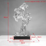 Modern abstract large transparent resin sculpture the Taihu Lake stone decoration hotel sales office sample room soft decoration handicraft