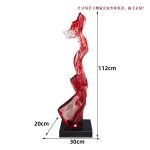 Abstract Transparent Resin Art Ornament Hotel Sales Office Clubhouse Floor Sculpture Home Living Room Entrance Decoration