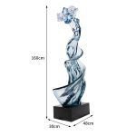 Abstract Transparent Resin Art Ornament Hotel Sales Office Clubhouse Floor Sculpture Home Living Room Entrance Decoration