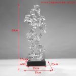 Modern abstract large transparent resin sculpture the Taihu Lake stone decoration hotel sales office sample room soft decoration handicraft