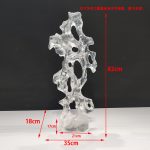 Modern abstract large transparent resin sculpture the Taihu Lake stone decoration hotel sales office sample room soft decoration handicraft
