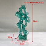 Modern abstract large transparent resin sculpture the Taihu Lake stone decoration hotel sales office sample room soft decoration handicraft