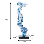 Abstract Transparent Resin Art Ornament Hotel Sales Office Clubhouse Floor Sculpture Home Living Room Entrance Decoration