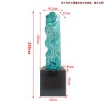 Abstract Transparent Resin Art Ornament Hotel Sales Office Clubhouse Floor Sculpture Home Living Room Entrance Decoration