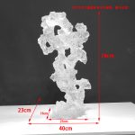 Modern abstract large transparent resin sculpture the Taihu Lake stone decoration hotel sales office sample room soft decoration handicraft