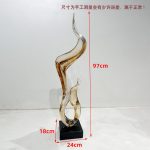 Abstract Transparent Resin Art Ornament Hotel Sales Office Clubhouse Floor Sculpture Home Living Room Entrance Decoration