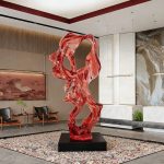 Abstract the Taihu Lake Stone Sculpture Hotel Lobby Sample Room Villa porch Transparent resin soft decoration artwork