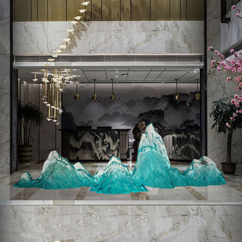 Transparent resin rockery sculpture imitating g...