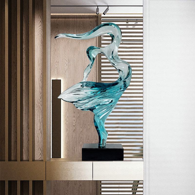 Creative figures, abstract transparent resin sc...